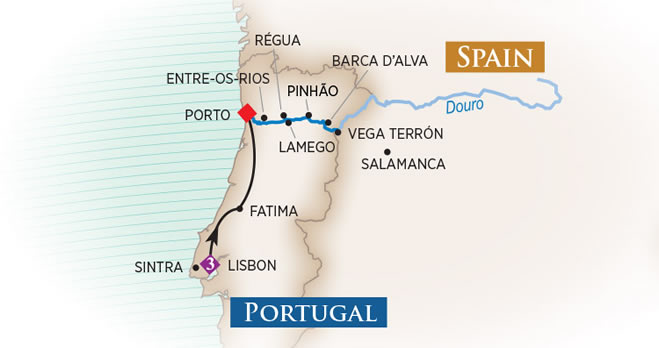 Enticing Douro Cruise Map
