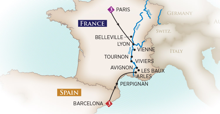 Provence River Cruise Itinerary