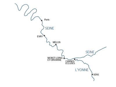 Petit Seine canal cruise map