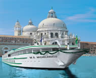 Michelangelo Ship Cruising the Po River in Italy