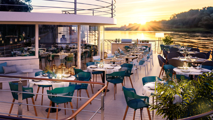 Outside dining on the Arosa Sena