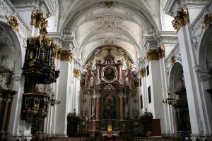 Cathedral in Linz along the Danube River